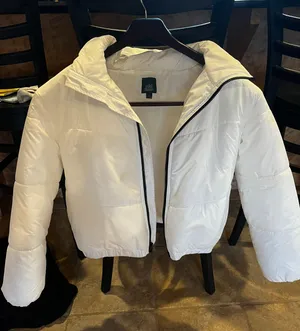 Wild Fable White Cropped Puffer Coat thumbnail 1