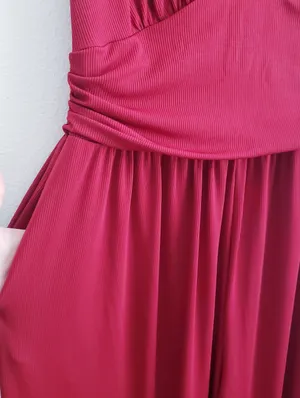 Cider V-Neckline Ribbed Flowy Jumpsuit thumbnail 5