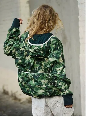 NWOT Free People Movement Happy Camper Hiking Pullover Jacket Green Camo Small thumbnail 3