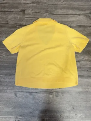 Banana Republic NWT Yellow Cotton Short Sleeve Polo Sweater XL thumbnail 4