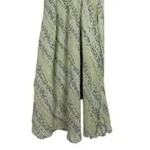 Zara Shimmery Floral Print Spaghetti Strap Slip Midi Dress Lined 10 Green Purple thumbnail 8