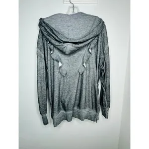 Wildfox Urban Outfitters Minka gray burnout full zip new oversized Sweatshirt thumbnail 12