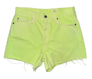 💙💖‎ AG Adriano Goldschmied Alexxis Neon Green High Rise Wedgie Cutoff Shorts thumbnail 1