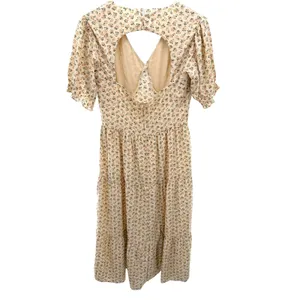 Daisy‎ Street Tiered Cutout Midi Dress Floral Cream V-Neck Keyhole Back Size M thumbnail 8