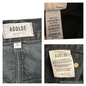 NEW Agolde Leif Front Slit Denim Maxi Skirt Spider Black Size 32 Casual $238 thumbnail 11