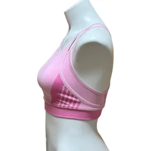 Peloton Double Layer Seamless Sports Bra Made in USA Pink Medium thumbnail 2