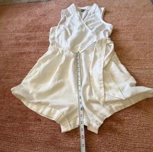 A New Day Size S White Wrap Front Tie Waist Romper with Pockets thumbnail 11