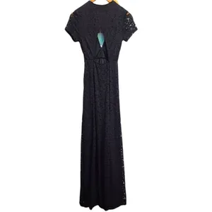 Show Me‎ Your Mumu Black Lace Maxi Dress V-Neck Open Back Small NWT thumbnail 5