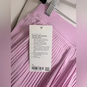 Lululemon NWT Varsity High Rise Pleated Tennis Skirt Vital Pink Size 12 thumbnail 6