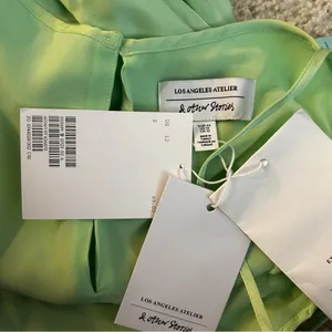 NWT & Other Stories Light Green Sleeveless Spaghetti Strap Midi Dress‎ Size 12 thumbnail 4