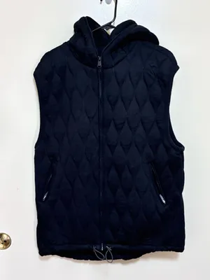 FP Movement by Free People Black Quilted Oversized Sleeveless Hooded Vest thumbnail 4