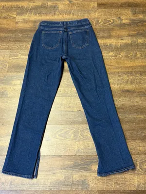 Abercrombie & Fitch Mid Rise 90's Straight Women's 27 Curve Love Denim Stretch thumbnail 7
