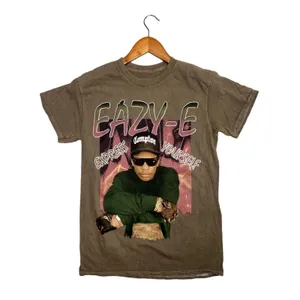 Eazy E Express Yourself Vintage Style Unisex T Shirt Short Sleeve Small Brown thumbnail 12