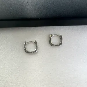 Geometric Square Small Hoop Earrings for Men Women Streetwear Unisex Style thumbnail 3