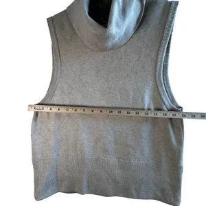 Pilcro Anthropologie Turtleneck Sweater‎ Vest Tank Top Beige Tan XL Womens thumbnail 5