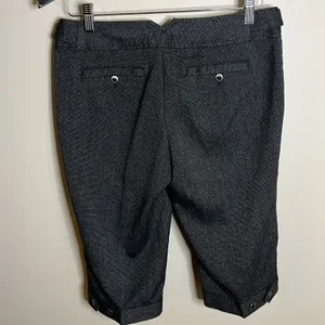 Vintage Arden‎ B Cropped Herringbone Gray Trousers Y2K Steampunk Size 4 EUC thumbnail 6