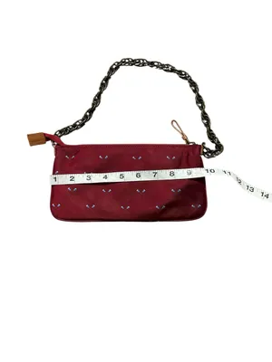 J.Crew Red Canvas Wristlet with Chain Handle – Small Bag. thumbnail 4