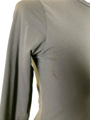 Skims Black Long Sleeve Maxi Dress L Bodycon Stretch Minimalist Crew Neck thumbnail 3
