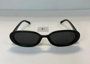 90s Small Oval Black Sunglasses / Small Oval Sunglasses thumbnail 1