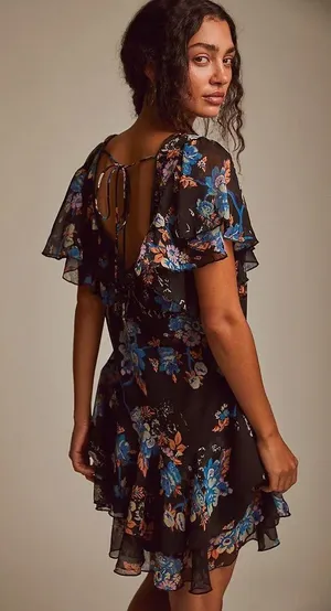 Free People NWOT Love to Love Floral Mini Dress thumbnail 3