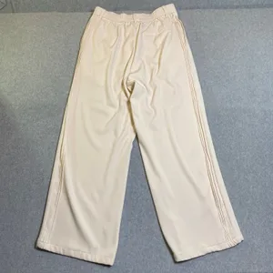 Manfinity UrbanChill Wide Leg‎ Women Large Cream Pleated Side Stripe Flaw GUC thumbnail 2