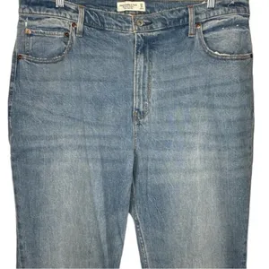 Abercrombie & Fitch Ankle Straight Ultra High Rise Jeans Size 34 / 18 L thumbnail 3