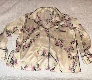 Zara Printed Piped Satin Shirt thumbnail 1