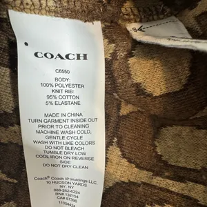 Coach Signature Monogram Sherpa Fleece Pullover Sweatshirt Brown Tan Women’s S thumbnail 5