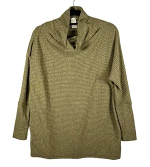 Free‎ People We The Free Turtleneck Sweater Olive Green Ribbed Women’s Size XS thumbnail 1