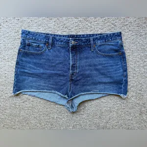 OLD NAVY OG High Rise Denim Blue Patriotic Shorts Size 18 thumbnail 3