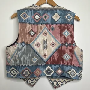 Vintage Coldwater Creek Aztec Southwest Open Front Vest Women’s Size XL thumbnail 4