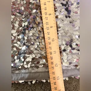 Urban outfitters women’s Silver Sequin Mini Skirt size Large skirt only for sale thumbnail 10