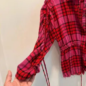 Free People pacific dawn red plaid button down shirt s thumbnail 6