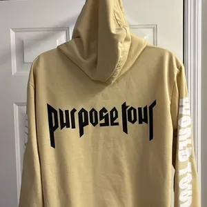 Justin Bieber Tan Purpose World Tour Hoodie with Kangaroo Pocket- Large thumbnail 6