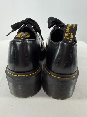 Dr. Martens Holly Women's Leather‎ Platform Shoes in Black Size 9 thumbnail 6