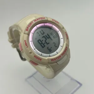 White and Pink Women’s Digital Watch Stainless Steel Working New Battery thumbnail 3