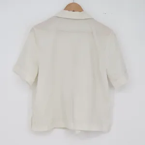 66girls Blouse Womens One Size Double Breasted Short Sleeve Cream Excellent thumbnail 4