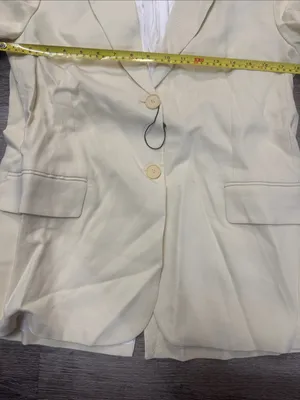 ZARA Cream Two-Button Tailored Blazer thumbnail 7