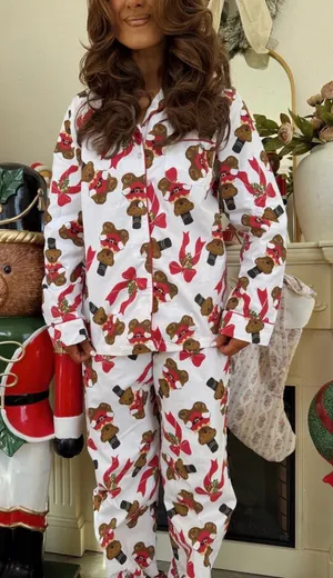 Your darling style Christmas PJ set Pink Size M thumbnail 1