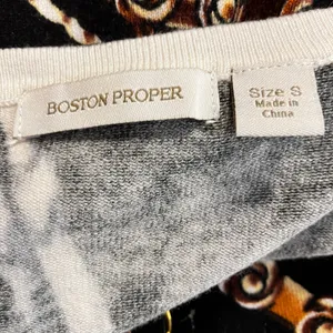 Boston Proper Cardigan Sz S Leopard Animal Chain‎ Classy Maximalist Careerwear thumbnail 7