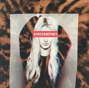 Free Britney | custom bleached reverse tie dye tee shirt. thumbnail 3