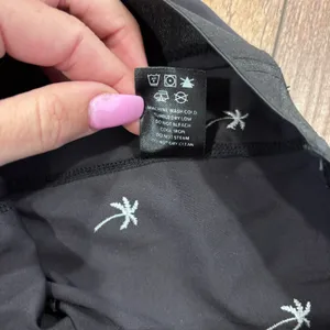 Alala Base Tight Leggings Palm Tree Print Embroidered Stretch Black Size XS thumbnail 6