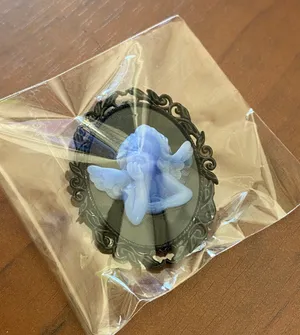 Handmade blue Angel brooch/badge/pin in gothic style✨ thumbnail 5