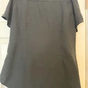 Ann Taylor Black Button Front Blouse Size S – V-Neck Short Sleeve Top thumbnail 5