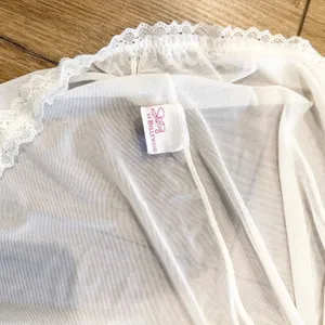 Vtg Womens White Lace Lingerie Top XL Feminine Romantic Dainty Wedding Night thumbnail 5