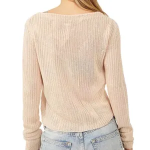 Free People Game On Button Front Cardigan in White Swan thumbnail 7