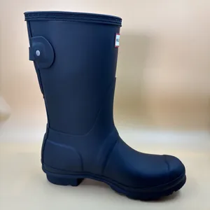 New Hunter Women's Navy Blue Original Short Back Adjustable Rain Boots Size 6 thumbnail 11