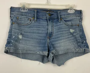 Abercrombie & Fitch Distressed Cut Off Jean Shorts Size 27 thumbnail 1