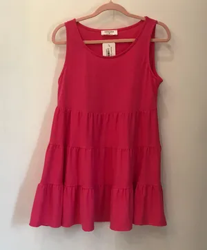 NWT Hot pink Boutique ruffle tank sz Sma thumbnail 3