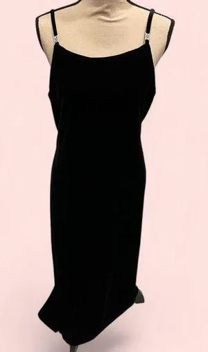 Y2K velvet rhinestone strap trim maxi dress All That Jazz stretchy square neck thumbnail 1